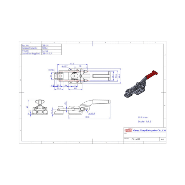 Abrazadera De Palanca Toggle Clamp GH-40323 - Imagen 4