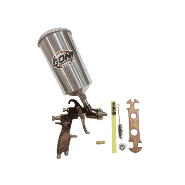 Pistola Con Vaso Aluminio 1L Gravedad HVLP - Imagen 4
